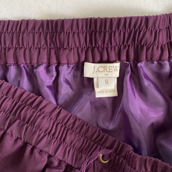J. Crew Deep Purple Mini Skirt With Lower Eyelet Detail Size 6 - Picture 3 of 12